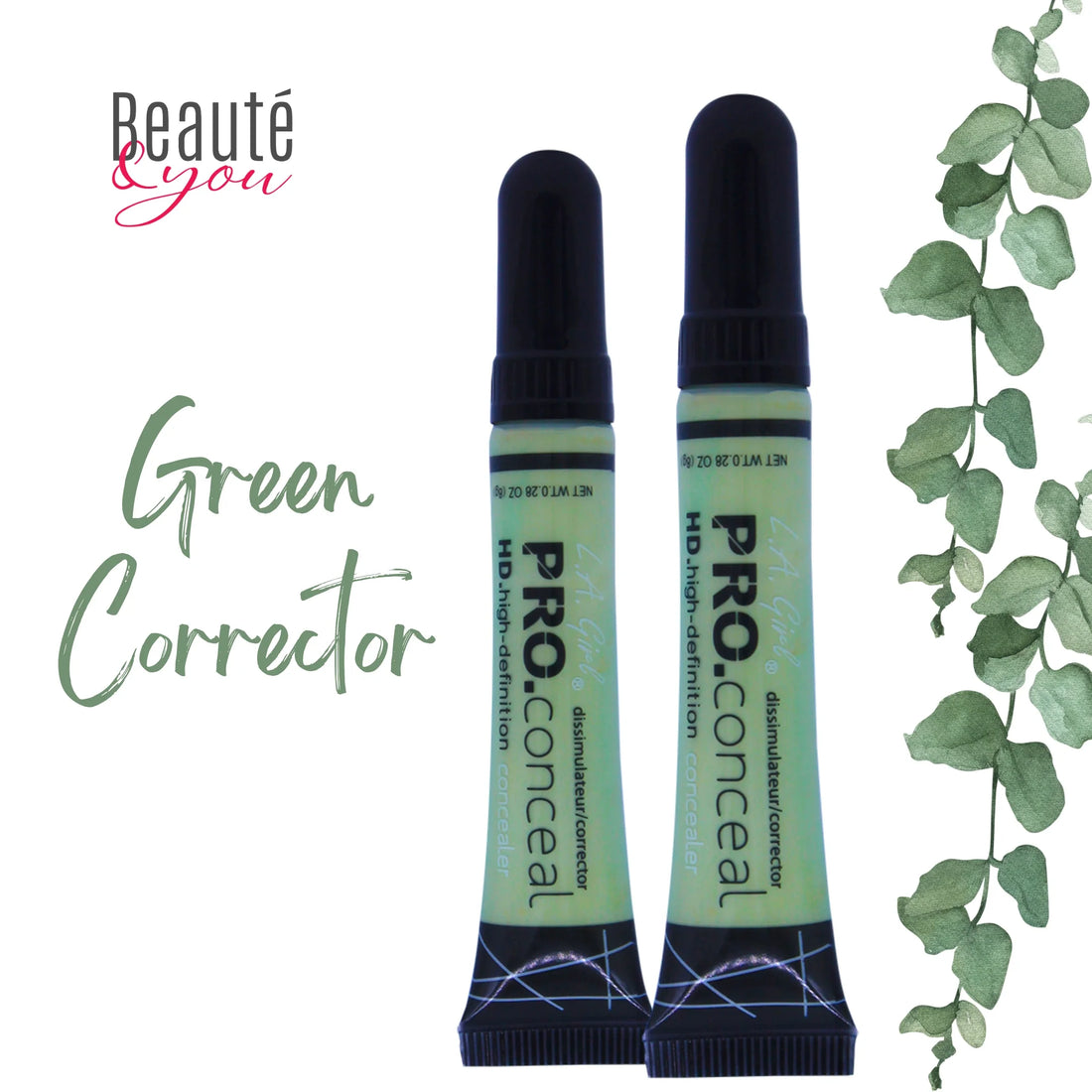 Achieve Flawless Skin with L.A. Girl Pro Conceal HD Concealer – GC992 Green Corrector`
