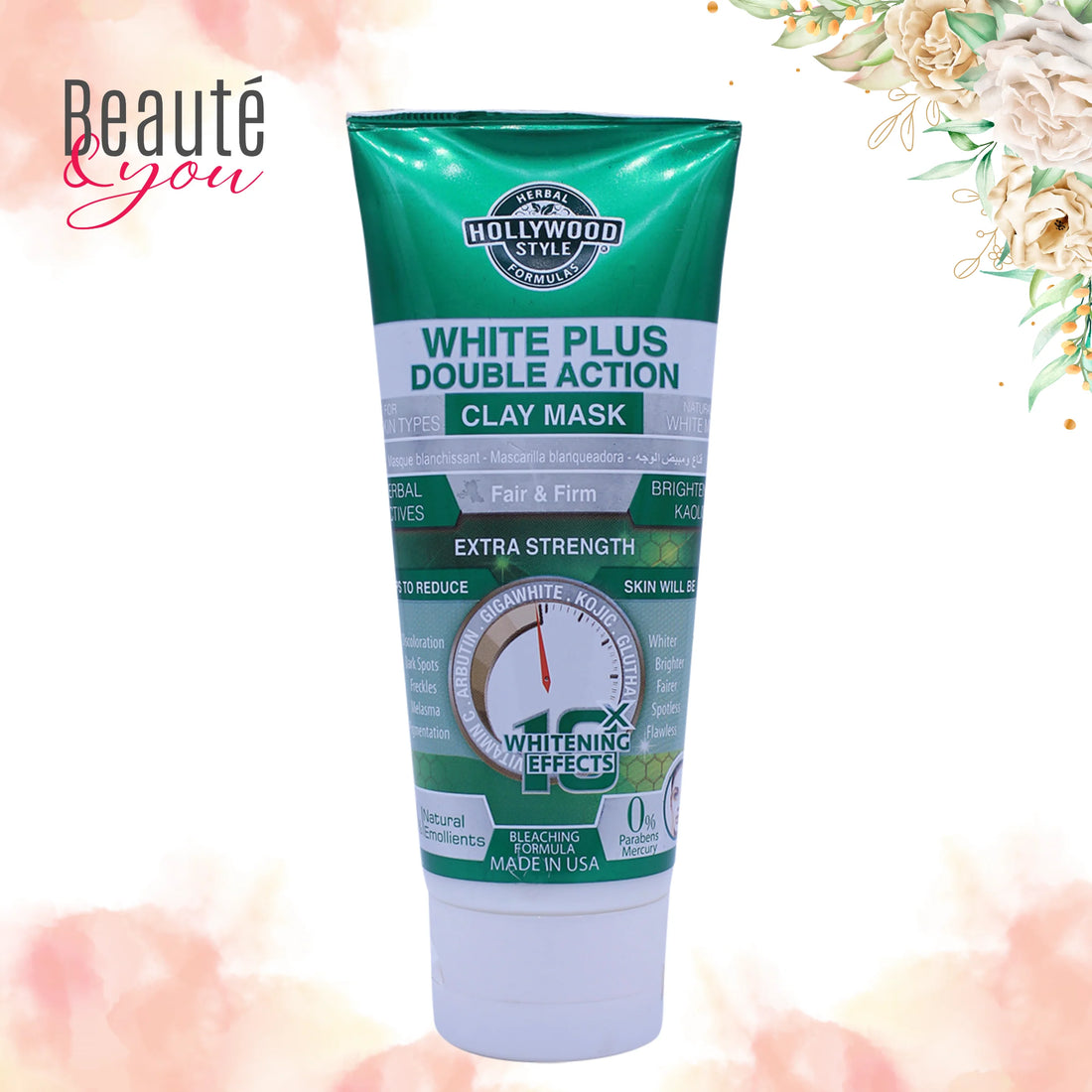 Hollywood Style White Plus Double Action Clay Mask: Your Secret to Brighter, Smoother Skin