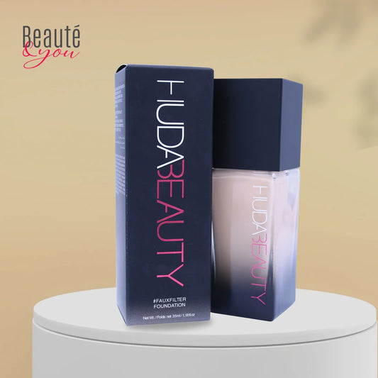 HUDA BEAUTY Faux Filter Foundation – 100B Milkshake: Achieve Flawless Skin with Full Coverage