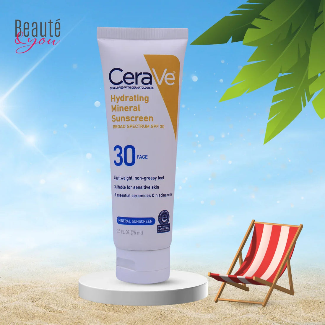Protect Your Skin with CeraVe Hydrating Mineral Sunscreen at Beauté & You