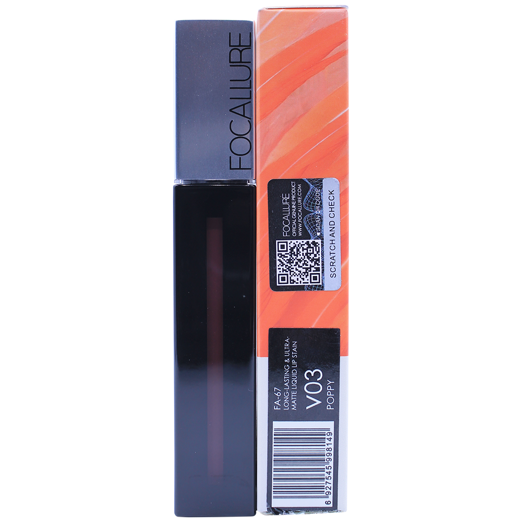Focallure Devil Lip Gloss/Lip Stain - V03 Poppy