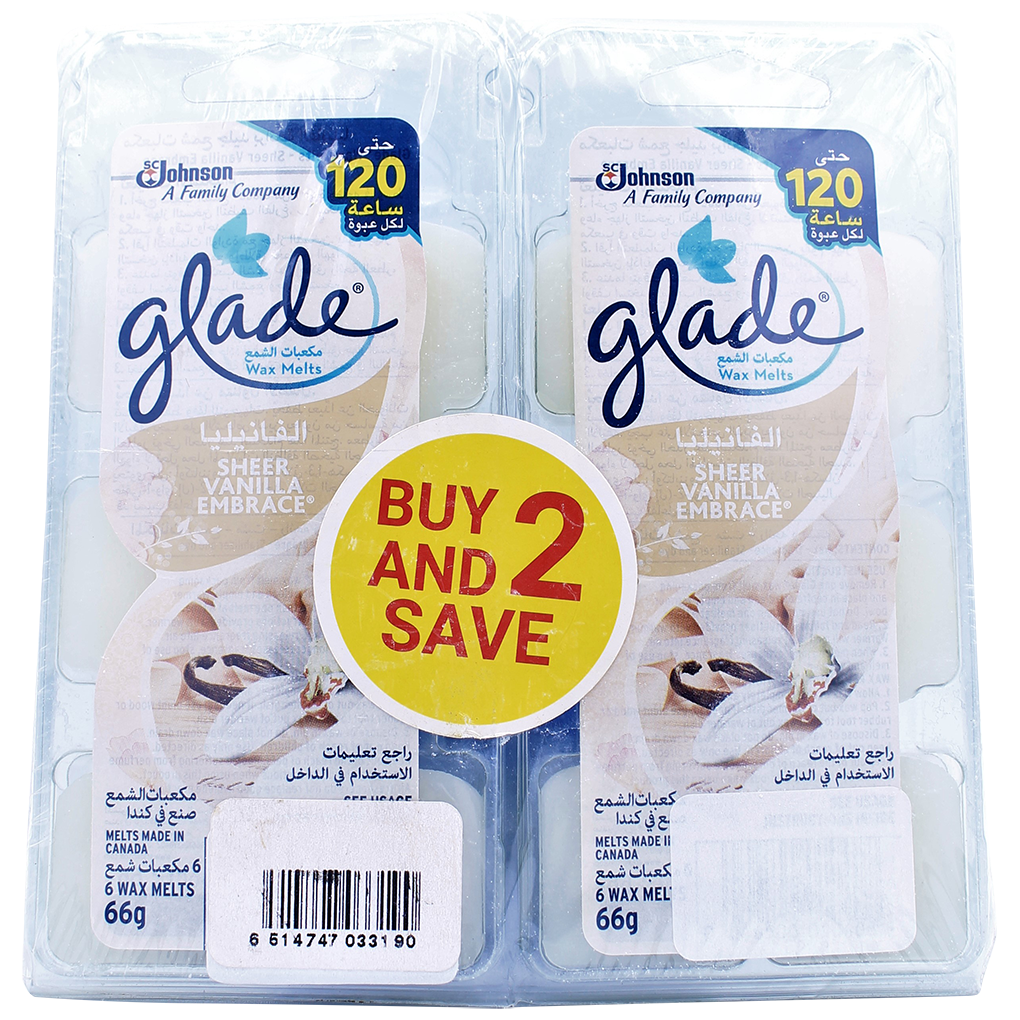 glade Wax Melts - Sheer Vanilla Embrace – Twin Pack