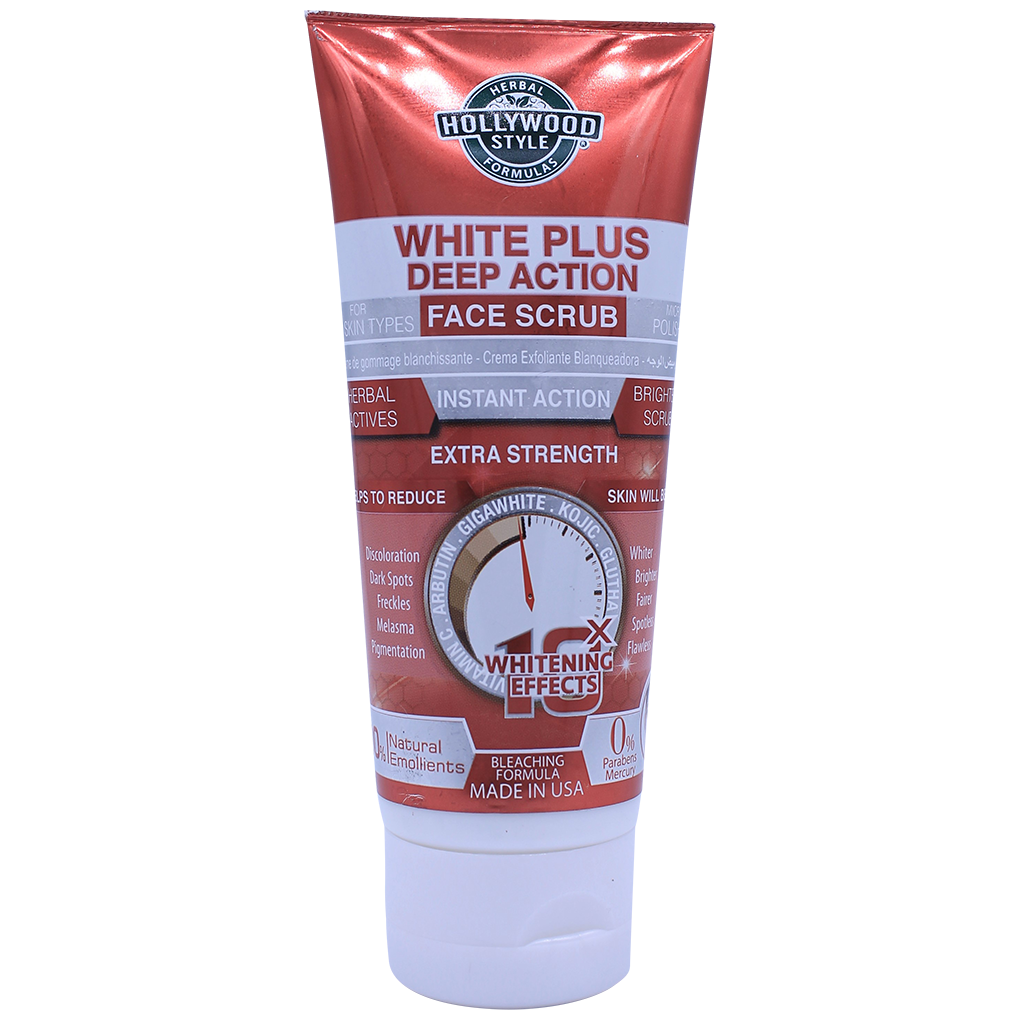 HOLLYWOOD STYLE White Plus Deep Action Face Scrub