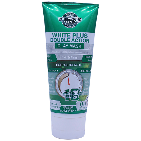 HOLLYWOOD STYLE White Plus Double action Clay Mask